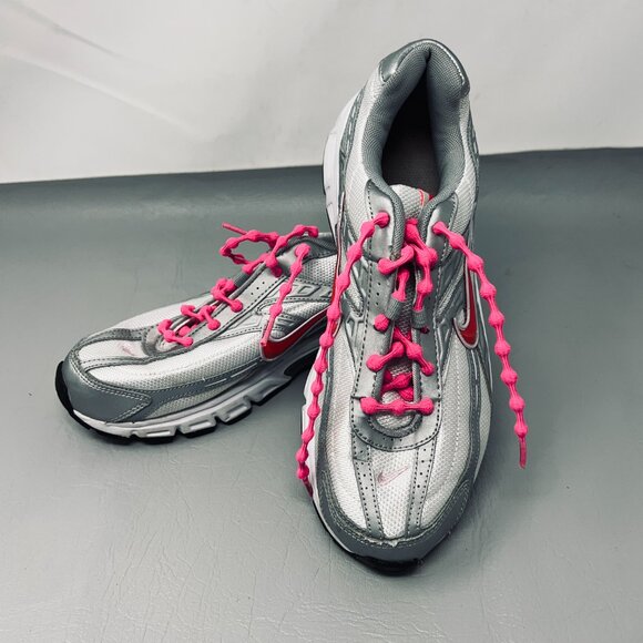 Nike Initiator Shoes Womens‎ Size 8.5 Silver Gray Pink Running 395663 101 - Picture 1 of 9